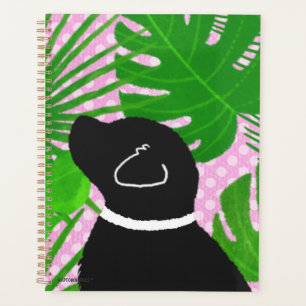 Agenda Planeador Negro de Ilha Tropical Verde