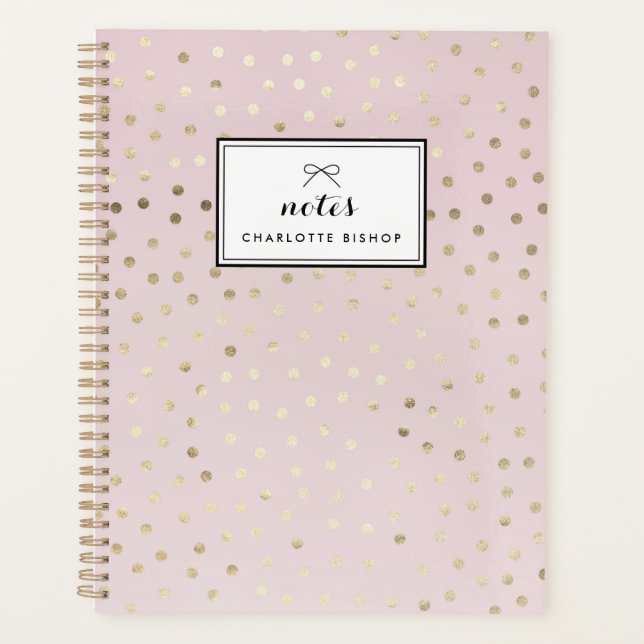 Agenda Planeador Personalizado Blush Blush de Pontos de F (Frente)