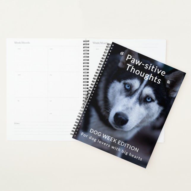 Agenda Planeador Personalizado da Semana de Cachorros - B (Exibição)