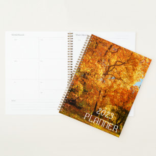 Agenda Planeador Personalizado de Folhas Amarelas do outo