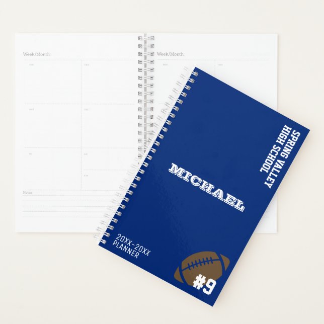 Agenda Planeador Personalizado de Futebol Escolar (Exibição)