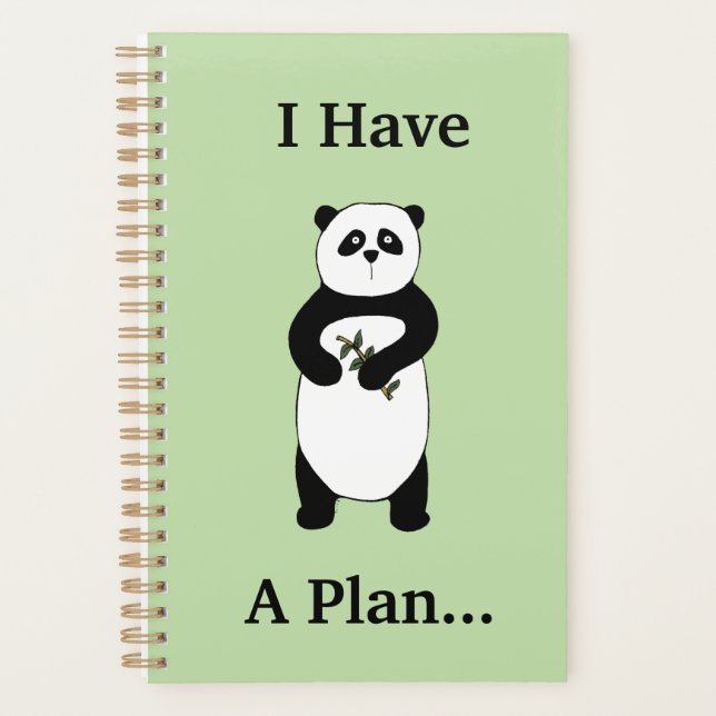 Agenda Planeador Personalizado de Panda Bastante (Frente)