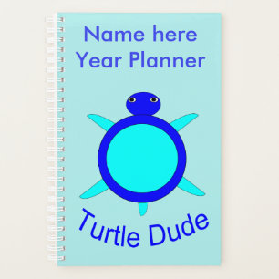 Agenda Planeador Personalizado do Duo da Tartaruga Azul B