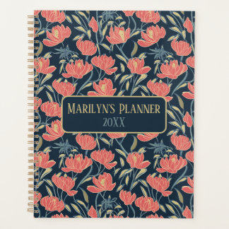 Agenda Planeador Personalizado Floral Breeze Coral
