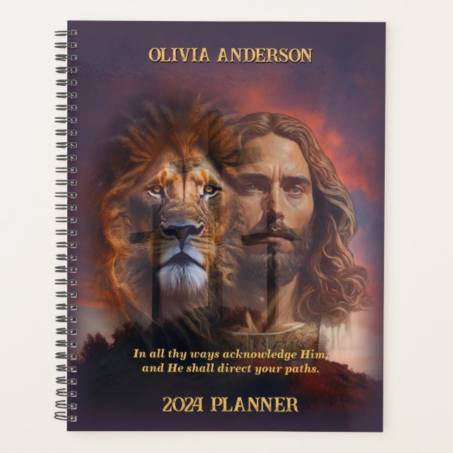 Agenda Planeador Personalizado Jesus Leão Sunset - Fundo  (Frente)