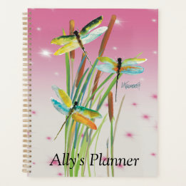 Agenda Planeador Personalizado Rosa de Dragonfly
