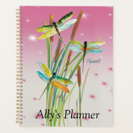 Agenda Planeador Personalizado Rosa de Dragonfly