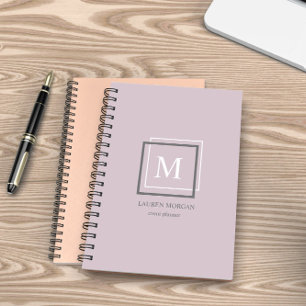 Agenda Planeador Personalizado Roxo do Monograma do Paste