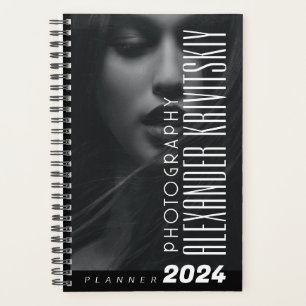 Agenda Planeador Preto e Branco do Fotógrafo Profissional