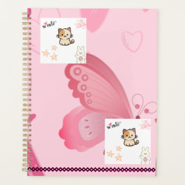Agenda Planeador Rosa Moderno Cortado