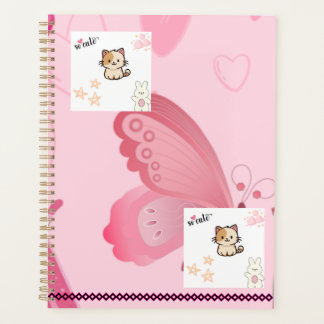 Agenda Planeador Rosa Moderno Cortado