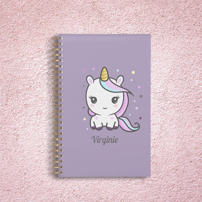 Agenda Planeador Roxo do Unicórnio Bonito (Cute Unicorn Purple Planner)