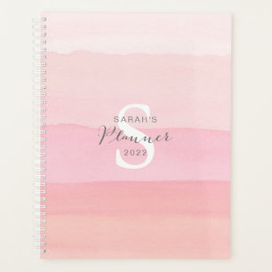 Agenda Planeador Semanal Rosa Tendy abstrato aqucolor