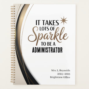 Agenda Planeador Sparkle do Administrador - Personalizado