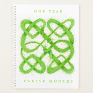 Agenda Planejador/Calendário do KNOT CELTICO VERDE 8,5x11