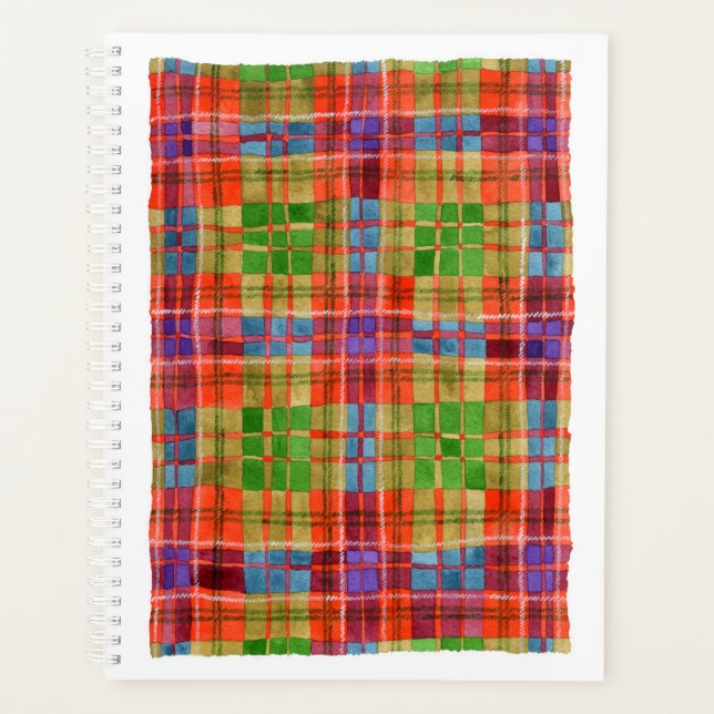 Agenda Planejador/Calendário MAC RAE TARTAN 8.5x11 (Frente)