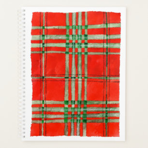 Agenda Planejador/Calendário RED SCOTT TARTAN 8.5x11