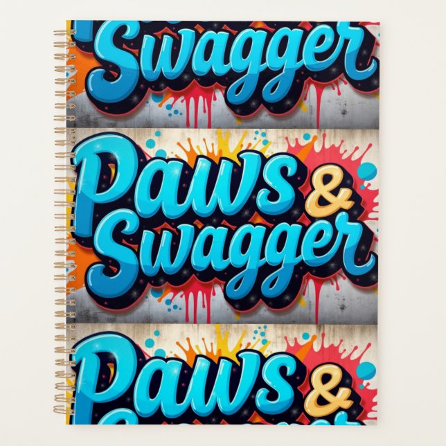 Agenda "Planejador de Na moda de Peças e Swagger" (Frente)