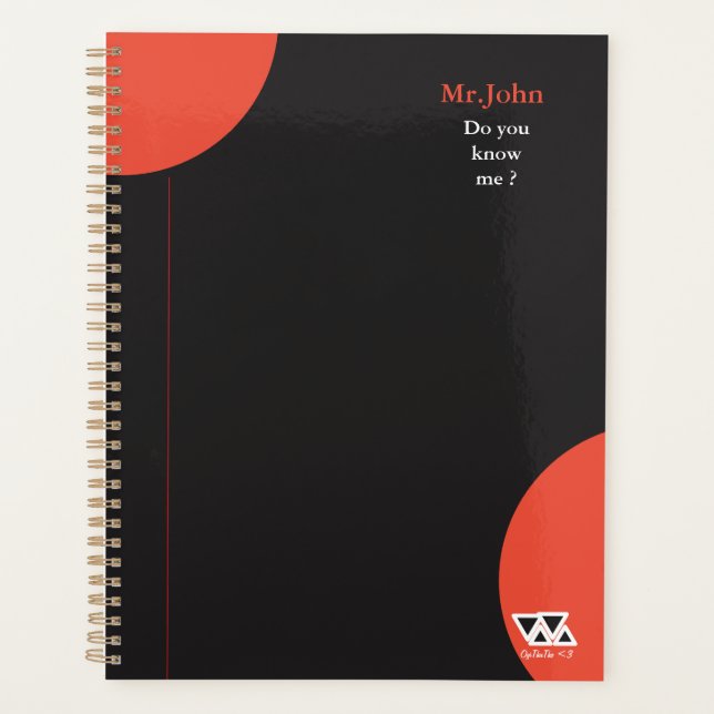 Agenda Planejador, Você Me Conhece? (Frente)