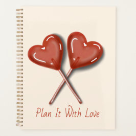 Agenda Planeje com Amor Lollipop Planner Coração