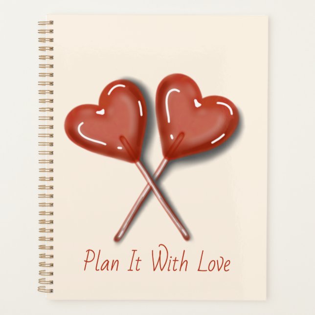 Agenda Planeje com Amor Lollipop Planner Coração (Frente)
