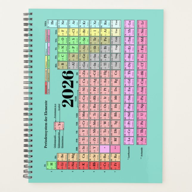Agenda Planer Periodensystem der Elemente (Frente)