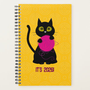 Agenda PLANIFICADOR 2026 BONKERS! – Tricô + Gatinho 🧶🐈