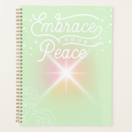 Agenda Planificador de Menta Abrace a Sua Paz