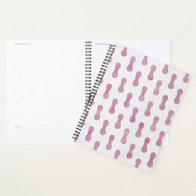 Agenda Planner (21,6 x 28 cm) - Pink Pattern (Exibição)