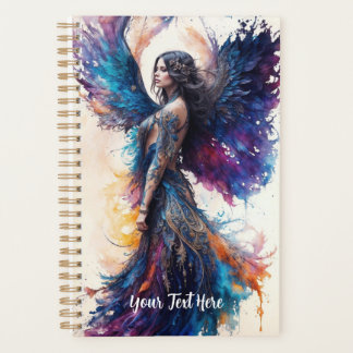 Agenda Planner - Anjo Elegante com Tinta Preta Itrícia