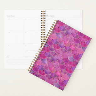 Agenda Planner Anual da Sereia Rosa Magenta