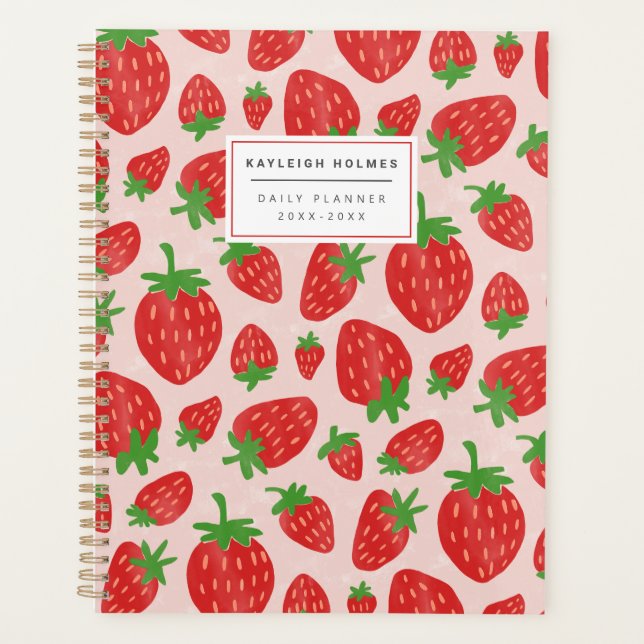 Agenda Planner de Amoras de Aquarela (Frente)
