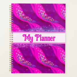 Agenda Planner de brilho doce - Abstrato Rosa Sparkles