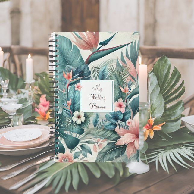 Agenda Planner de Casamento de Essência Tropical Leve (Criador carregado)