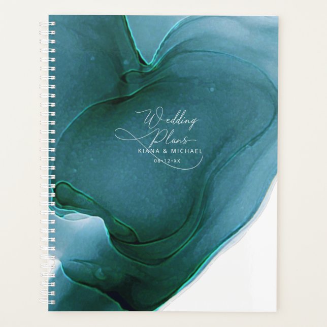 Agenda Planner de Casamento de Fluxo de Tinta ID762 (Frente)