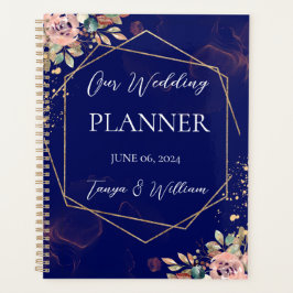 Agenda Planner de Casamento Floral Blush