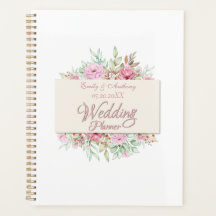Planner de Casamento Personalizado, Romântico Flor