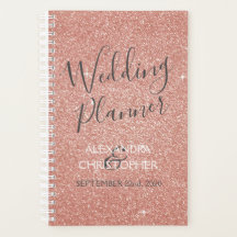 Planner de Casamento Rosa - Brilhante Dourado Rosa