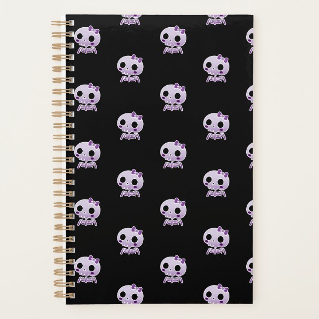 Agenda Planner de Caveira Roxo (Frente)