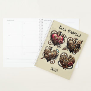 Agenda Planner de Corações Steampunk