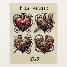Agenda Planner de Corações Steampunk