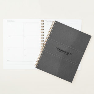 Agenda Planner de couros de cinza