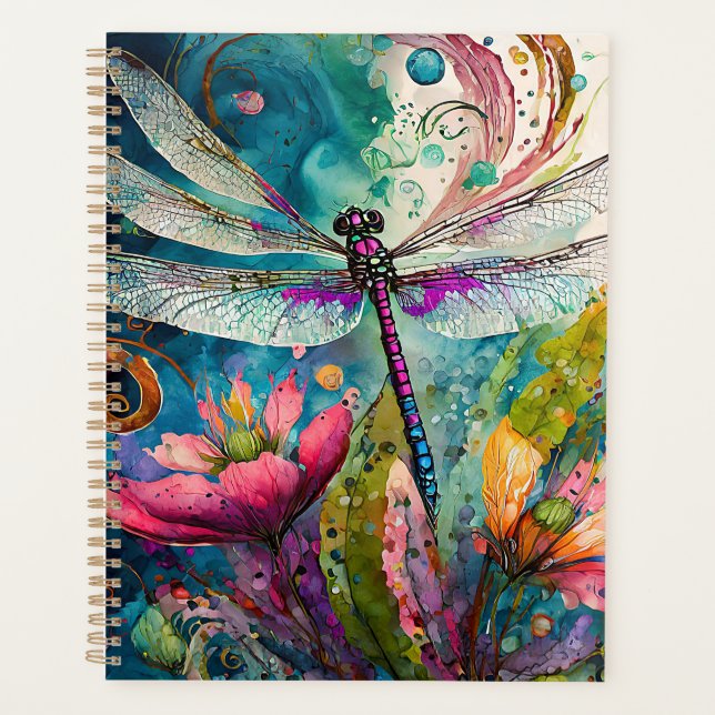 Agenda Planner de Dragonfly de Tinta e Caneta (Frente)