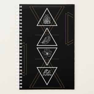 Agenda Planner de Elementos de Água da Terra Fogo