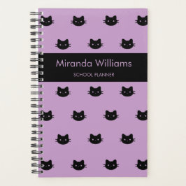 Agenda Planner de Gatos Roxos e Pretos