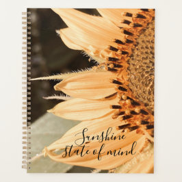 Agenda Planner de girassol de Ouro beijado pelo sol