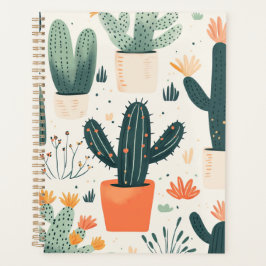 Agenda Planner de Impressão Cactus