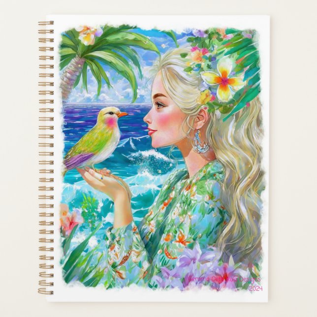Agenda Planner de jardim tropical (Frente)