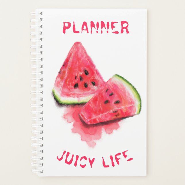 Agenda Planner de melancia - Suco Vermelho (Frente)