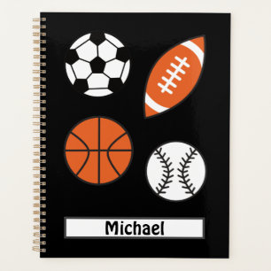 Agenda Planner de quatro esportes engraçados